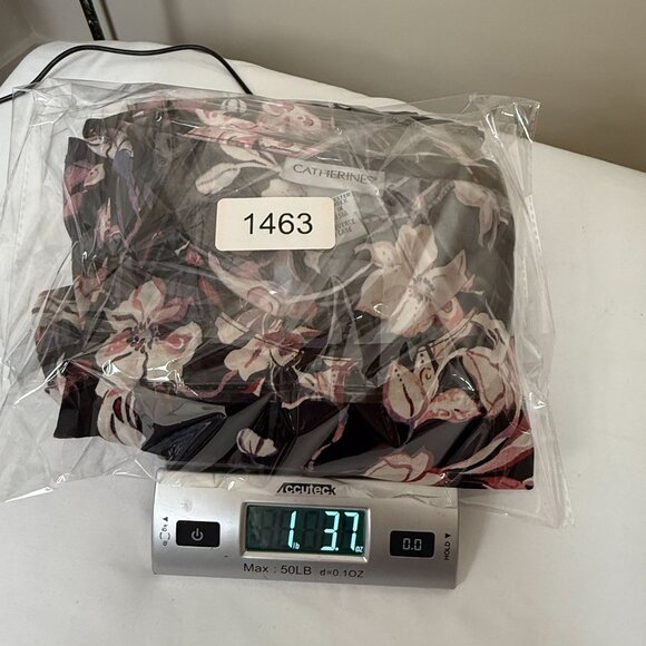 Catherines Women 4X Strawbridge Fit & Flare Dress Black Floral Soft Knit - Picture 11 of 11